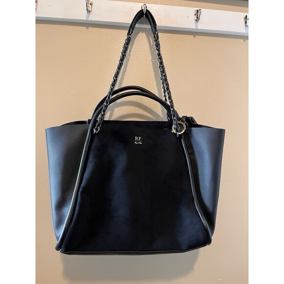 LIMITED EDITION RACHEL PARCEL FOR ITZY RITZY BOSS TOTE BLACK WITH STROLLER STRAP - Picture 1 of 11